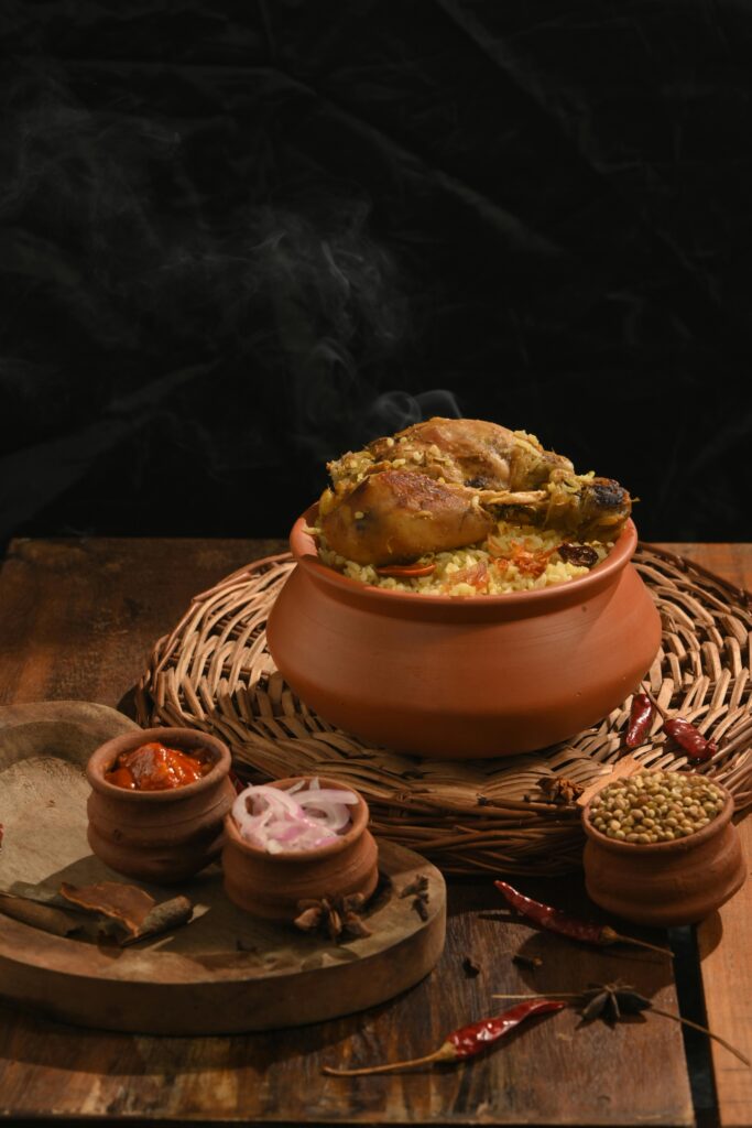 tasty chicken biryani with delicious taste